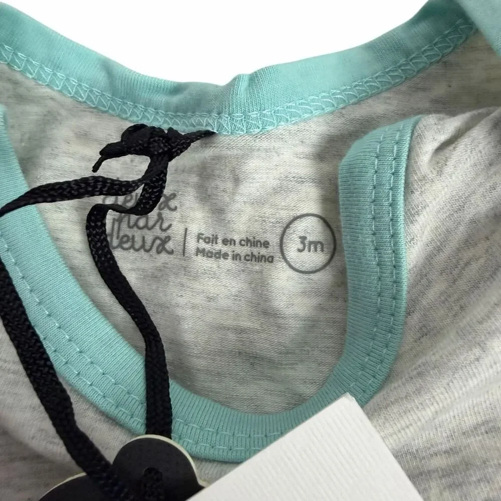 Deux par Deux Pant Top Set Green 3 Months NEW